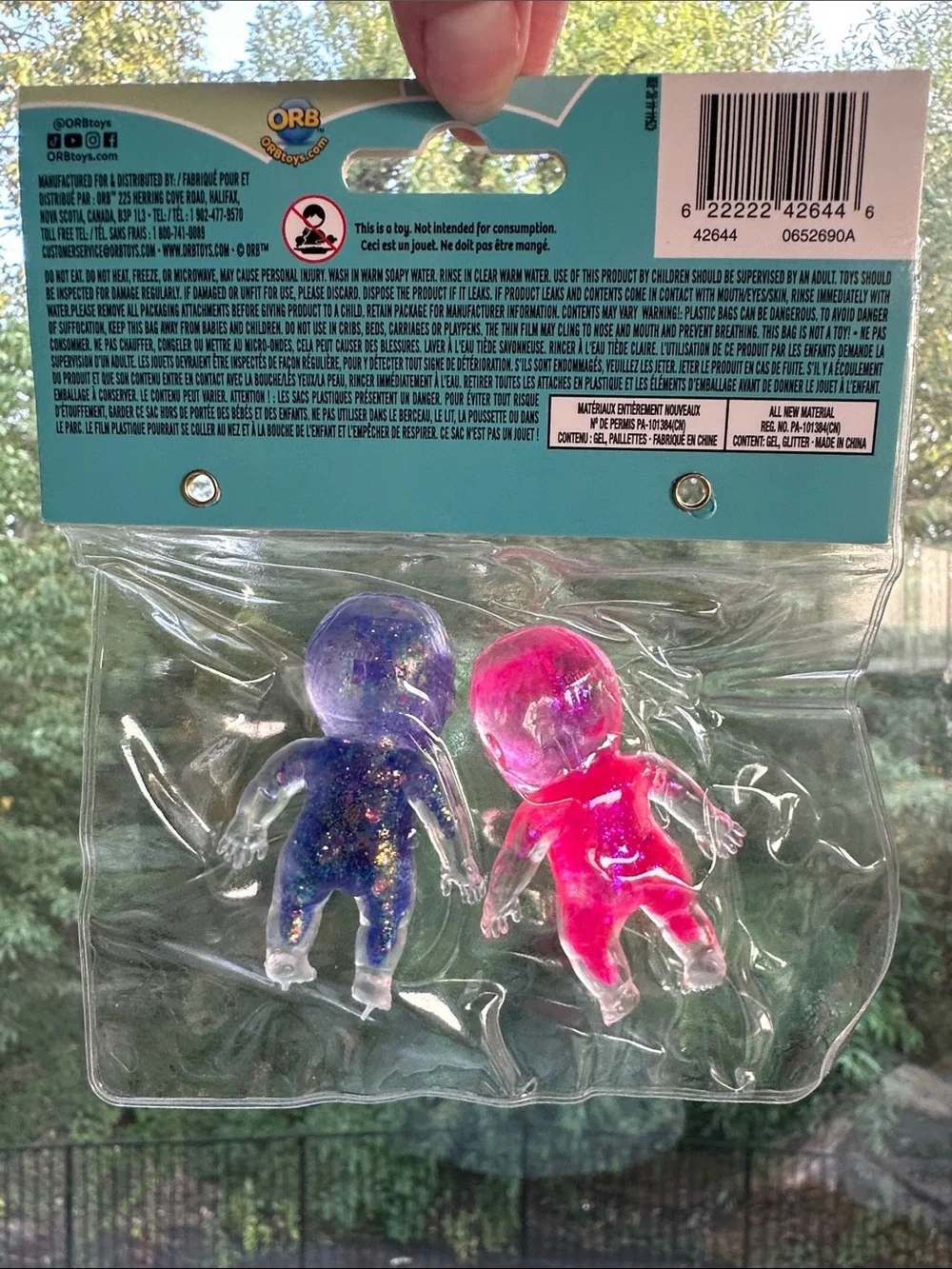 Sugar Swaps TWINSIES - Pink & Purple Glitter Squishy Squeeze Baby Figures, Orb